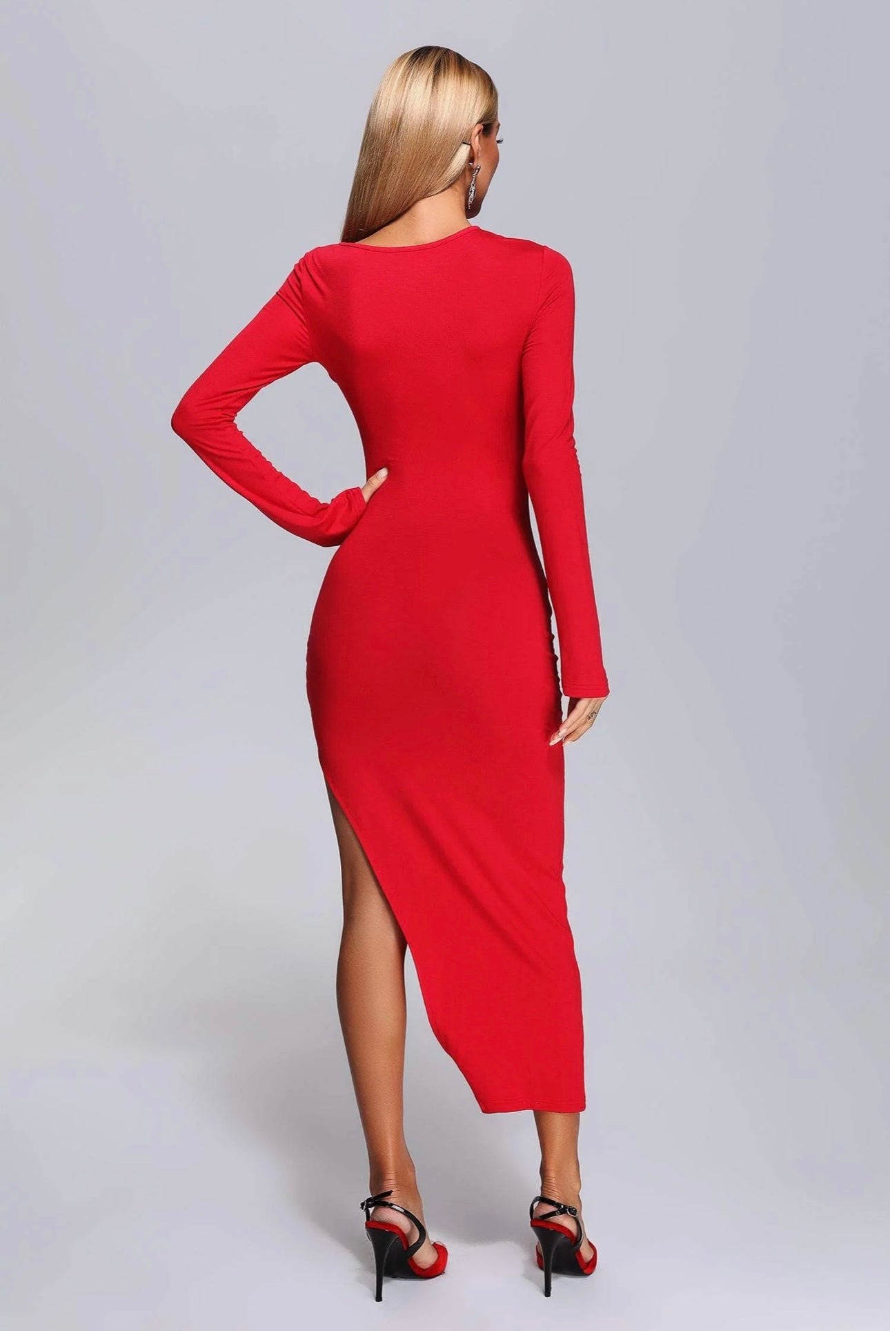 Minola Cutout Slit Midi Dress