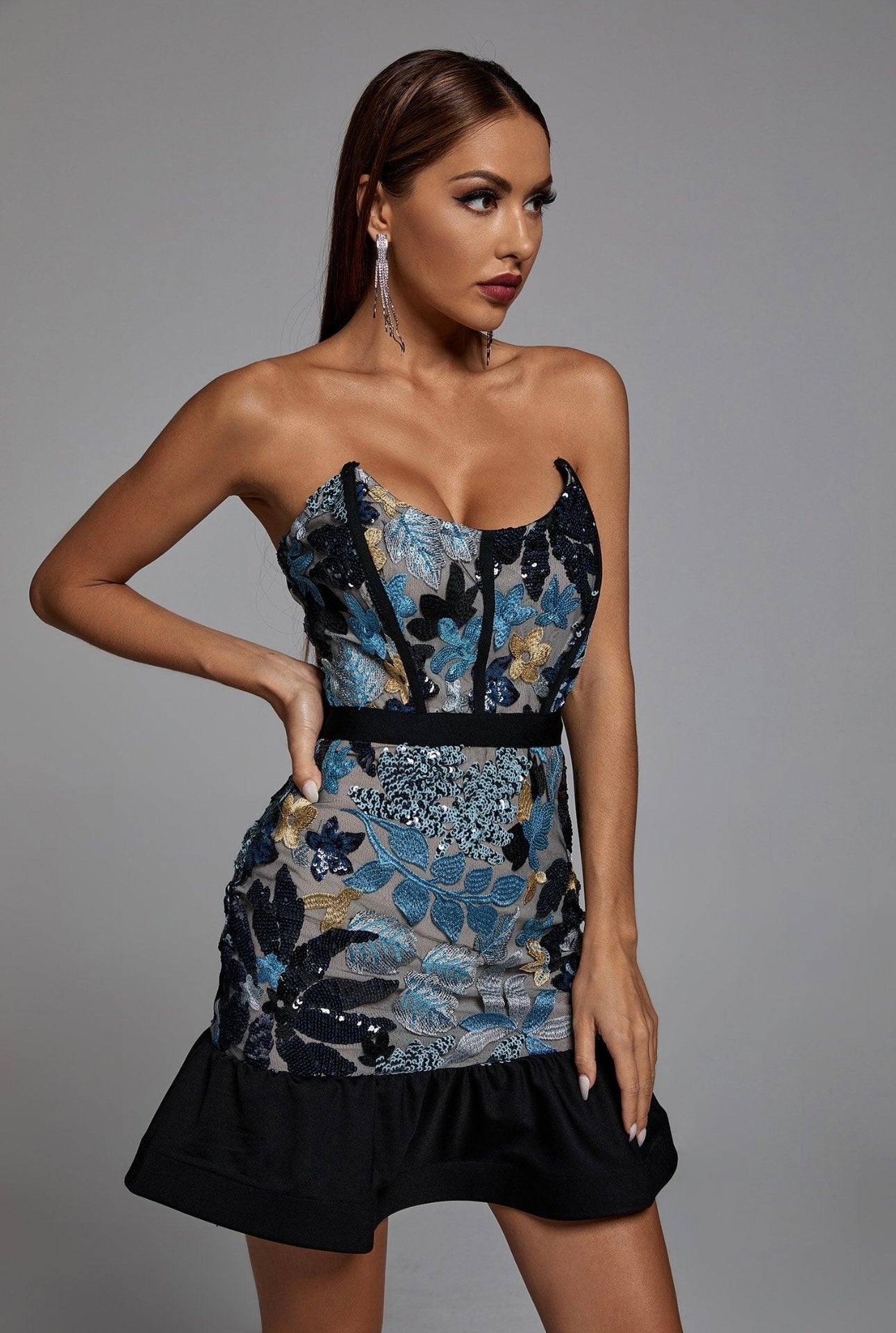 Liwisy Off Shoulder Sequin Dress