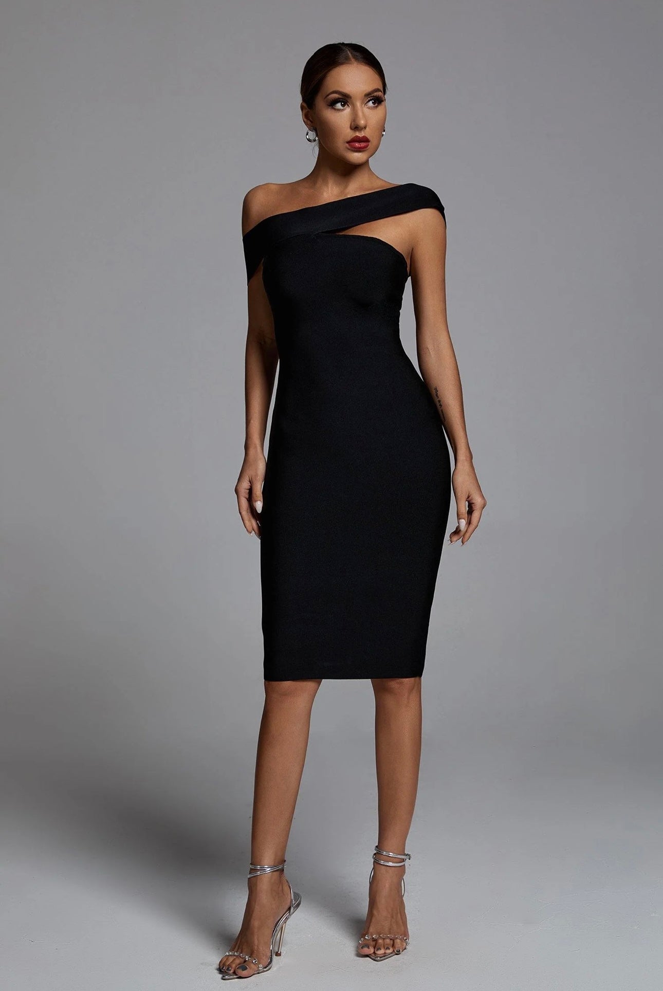 Afare Off Shoulder Cocktail Dress